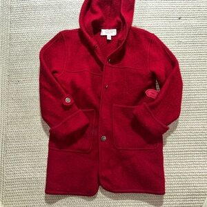 Talbots Red Wool Hooded Jacket